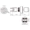 22M16-6112 16-22mm Yuvarlak Gövde 0-1 Anahtarlı Kalıcı Buton