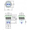 EGS16-221 16mm Çıkık Kafa Yaylı Metal Buton