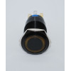 J19-372-AK-YD 19mm Metal Siyah Gövde Sarı LED Işıklı Kalıcı Buton 