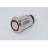 J19-372-RD 19mm Metal Kırmızı LED Işıklı Kalıcı Buton 