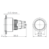 K16-G-170-WA2 16-22mm Yuvarlak Gövde Sinyal Lambası Beyaz Işıklı 220V