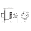 K16-G-412-2 16-22mm Yuvarlak Gövde 0-1 Mandal Kalıcı Buton